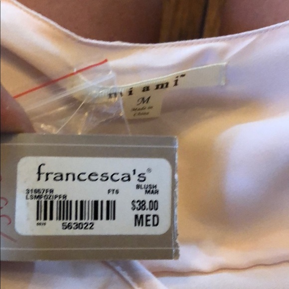 Francescas Miami Blush Mar Light Pink Boss Lady Work Blouse - Picture 8 of 8